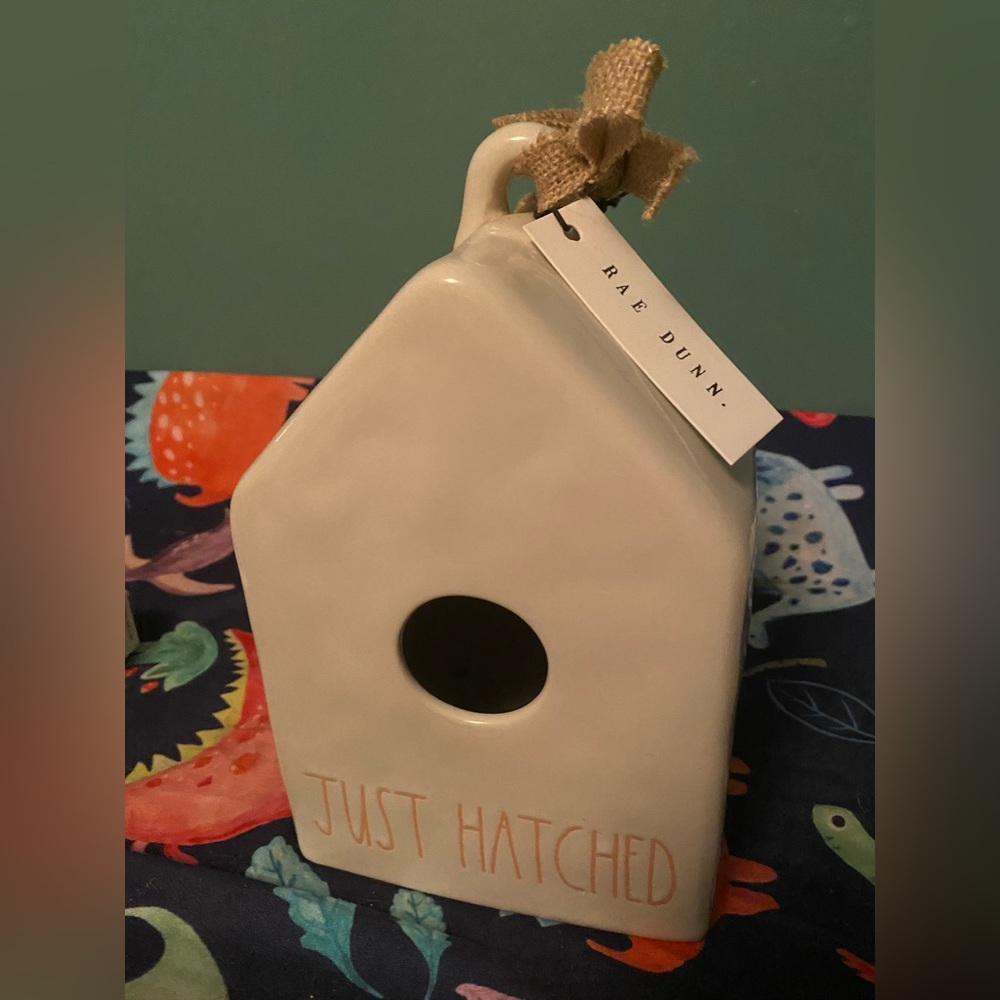 Rae Dunn just hatched birdhouse piggy bank *BRAND NEW* magenta collection